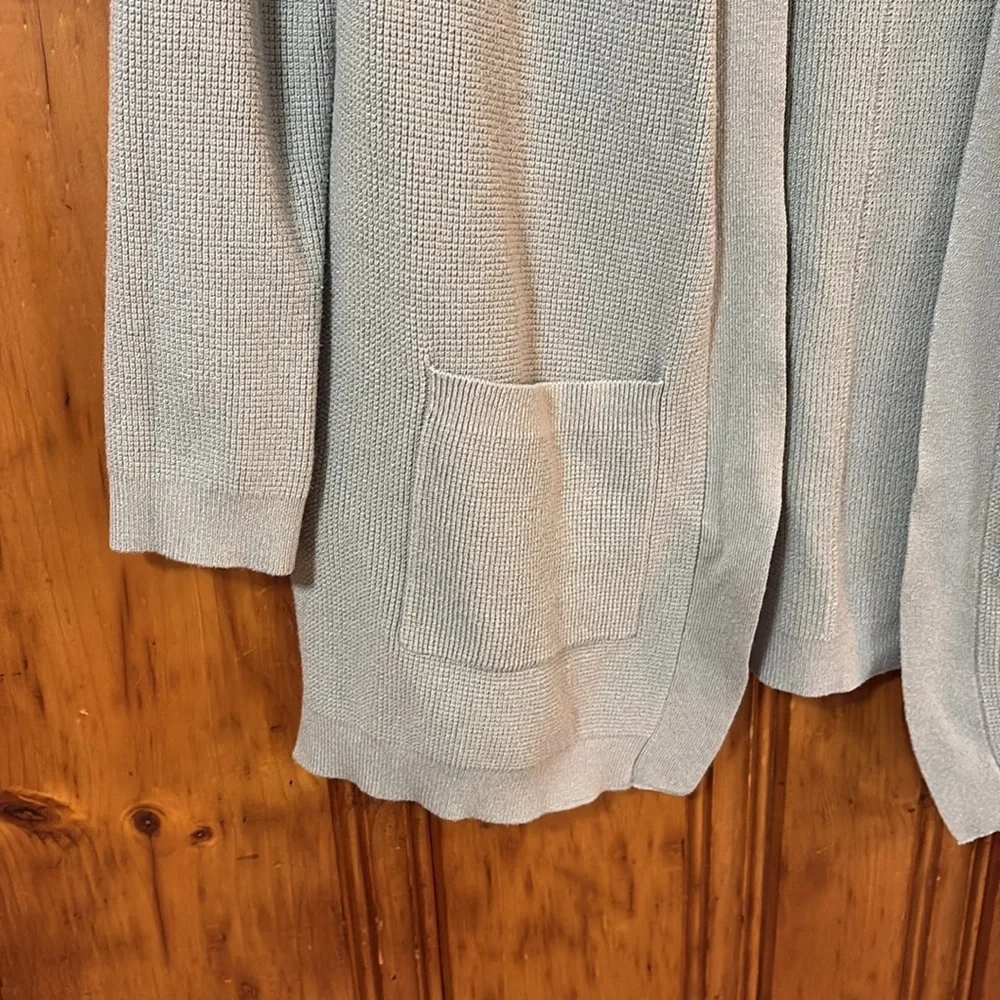 Cyrus Light Green Open-Front Cardigan - Size Small - Picture 3 of 5